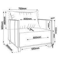 Poltrona Linho Living Mult Viero - 4