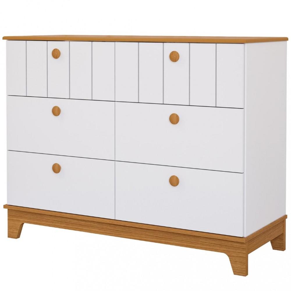 Cômoda de Bebê 6 Gavetas MDF Liza Permobili - 2