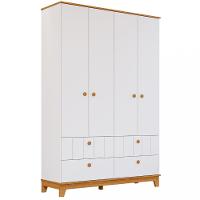 Guarda Roupa de Bebê 4 Portas 4 Gavetas MDF Liza Permobili - 2