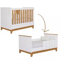 Quarto de Bebê Completo Guarda Roupa 4 Portas Cômoda e Berço Liza Permobili - 5