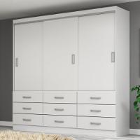 Guarda Roupa Casal 3 Portas de Correr 9 Gavetas Isabela Evidência - 1