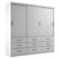Guarda Roupa Casal 3 Portas de Correr 9 Gavetas Isabela Evidência - 2