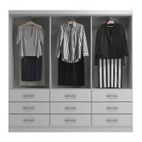 Guarda Roupa Casal 3 Portas de Correr 9 Gavetas Isabela Evidência - 3