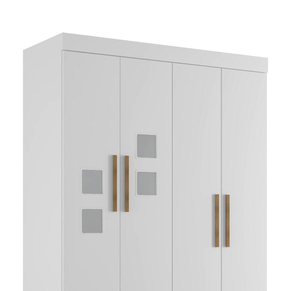 Guarda Roupa Infantil 4 Portas 2 Gavetas MDF Fly Tigus Baby - 4
