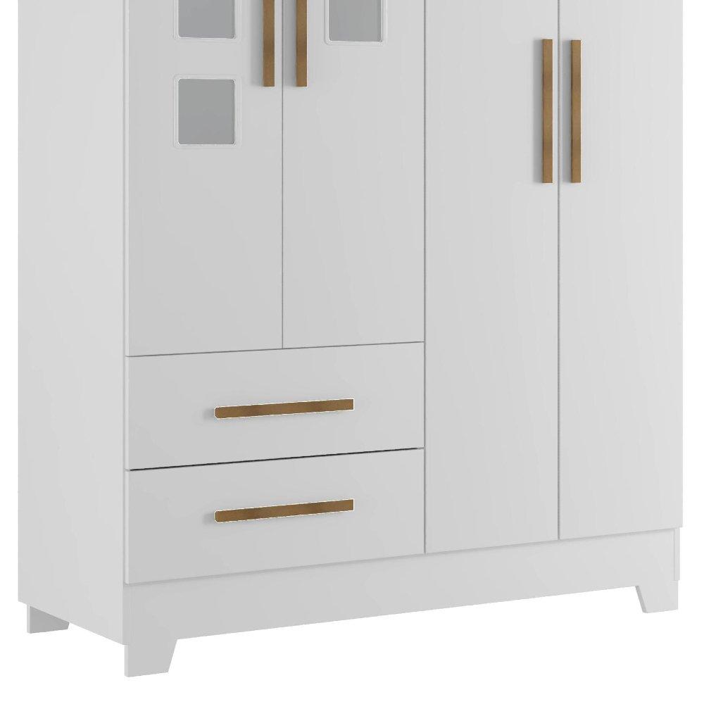 Guarda Roupa Infantil 4 Portas 2 Gavetas MDF Fly Tigus Baby - 5