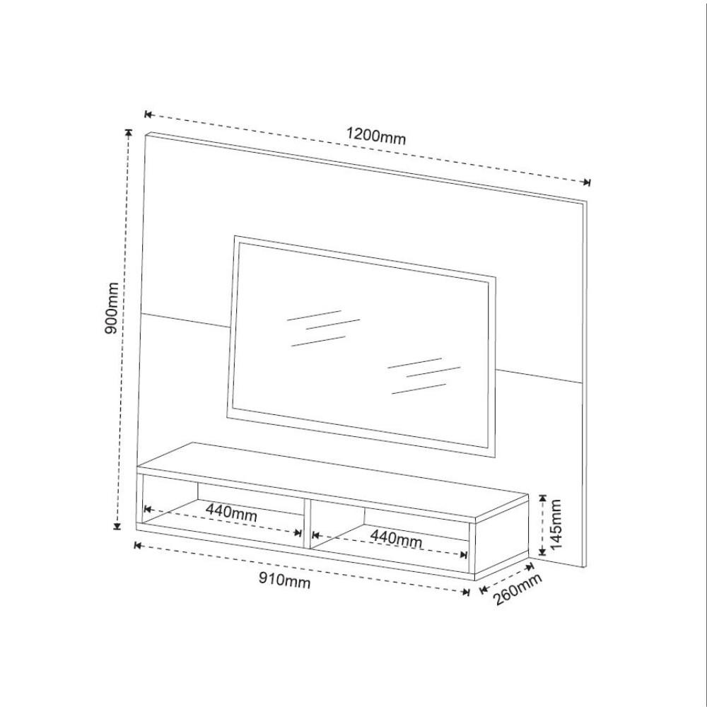 Painel para TV até 42 Polegadas Verona Viero - 3