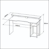 Mesa Gamer com Porta CPU ME4153 Tecnomobili - 6