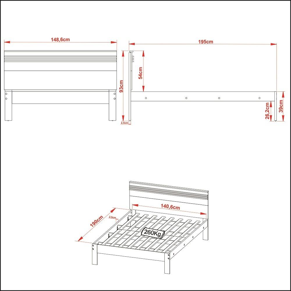 Cama Casal CM8009 Tecnomobili - 4
