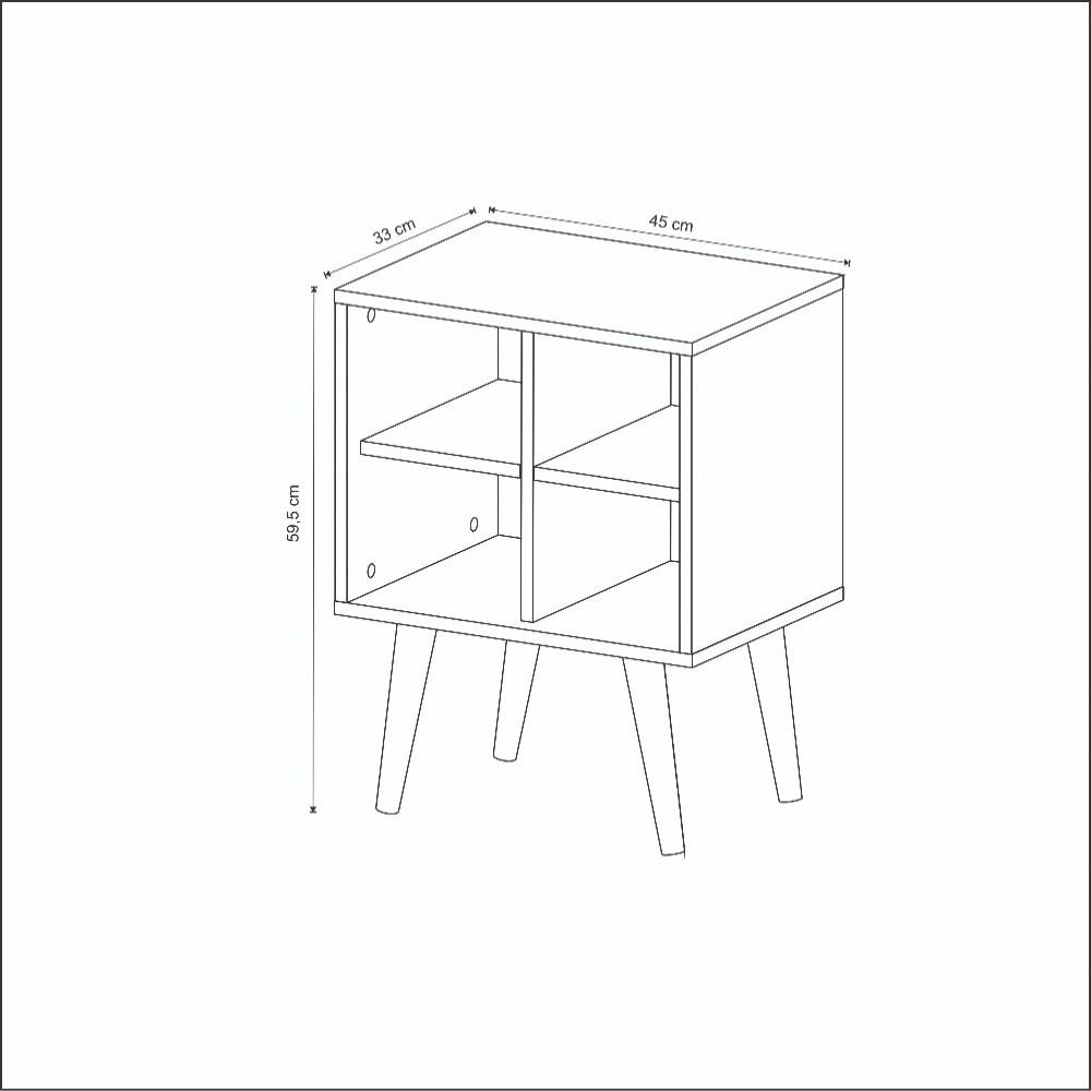 Mesa Lateral com 4 Nichos E1720 Tecnomobili - 5