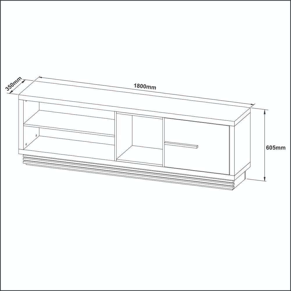 Rack para TV até 65 Polegadas 1 Porta RA2002 Tecnomobili - 4