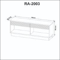 Rack para TV até 42 Polegadas 2 Gavetas  RA2003 Tecnomobili - 5