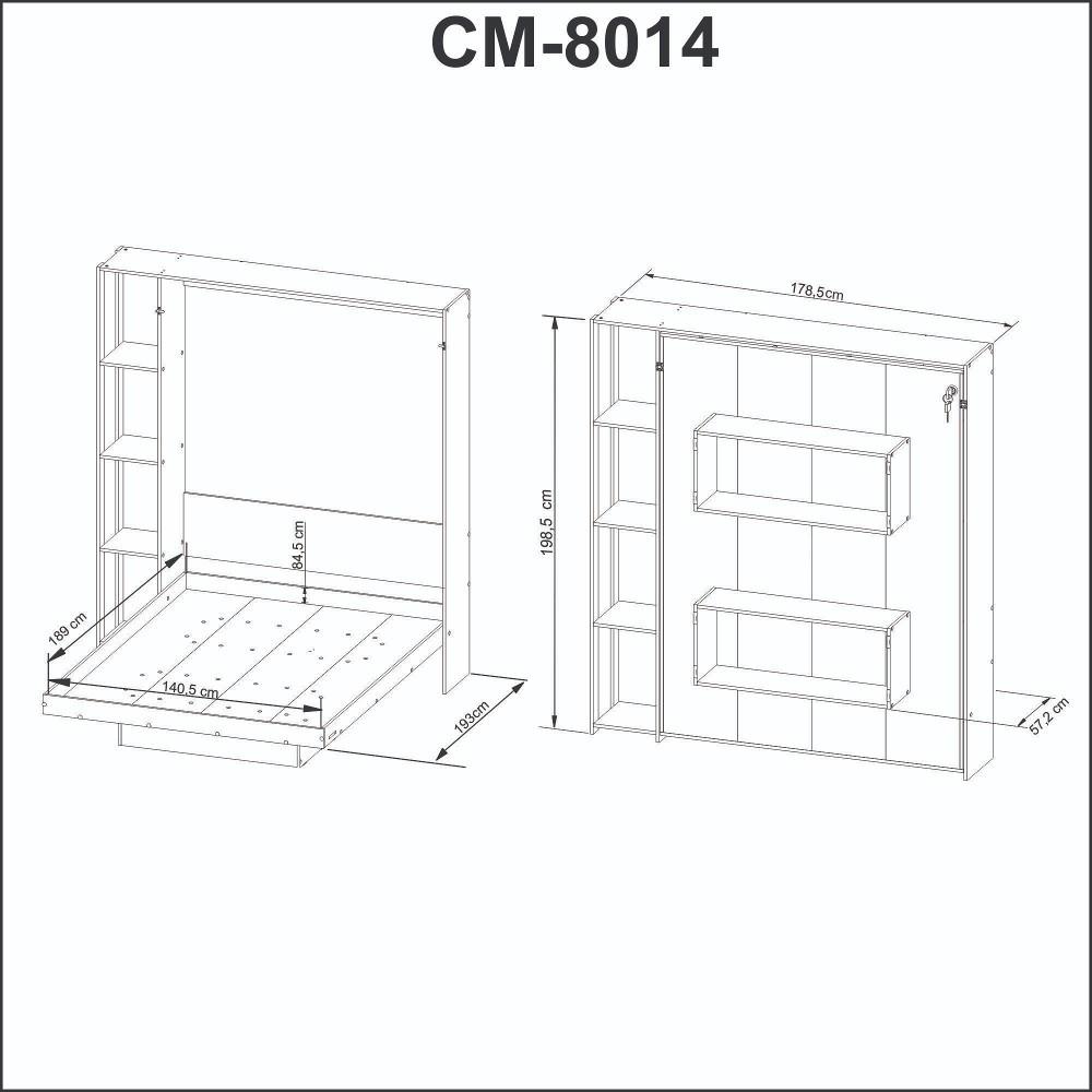 Cama Articulada Casal 4 Prateleiras 2 Nichos CM8014 Tecnomobili - 6