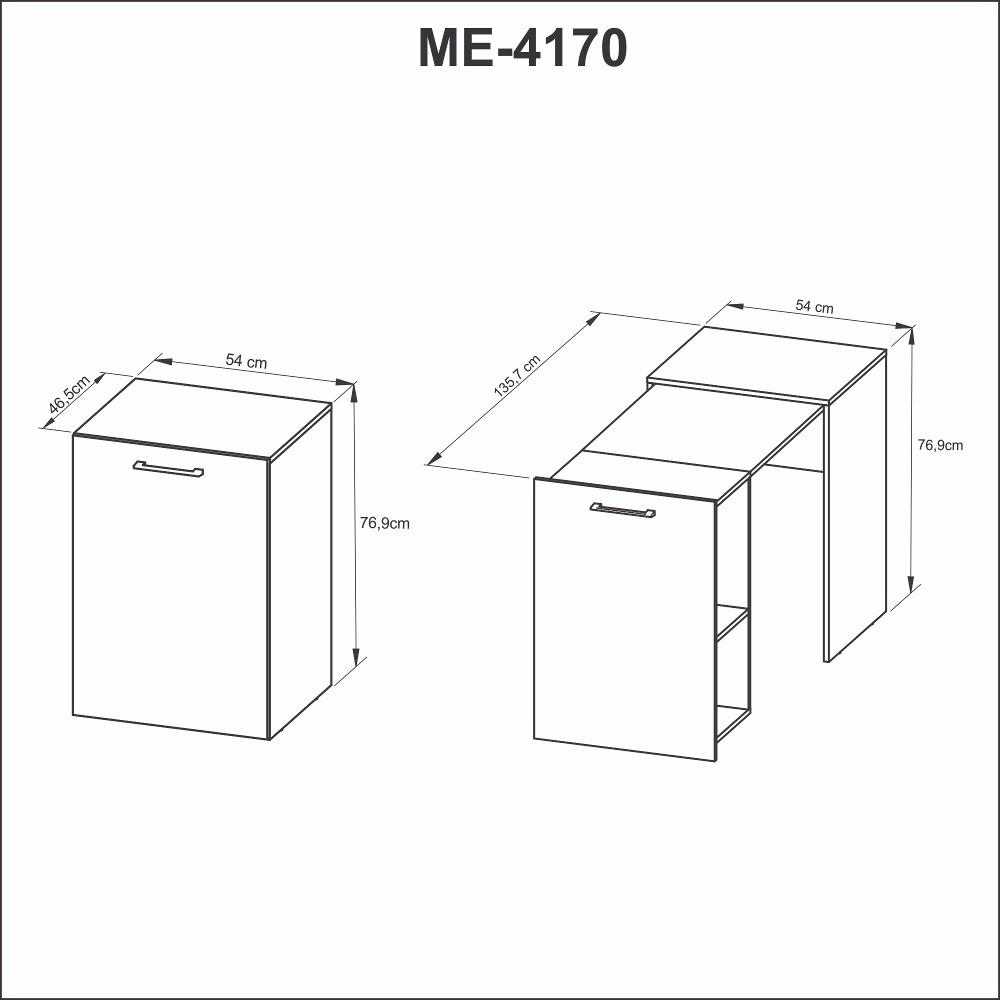 Escrivaninha Retrátil para Escritório ME4170 Tecnomobili - 5