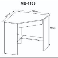 Escrivaninha de Canto 1 Gaveta ME4169 Tecnomobili - 4