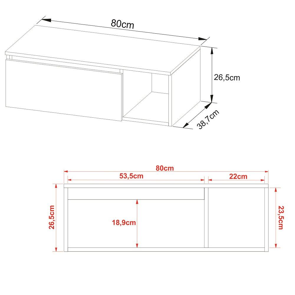 Espelheira para Banheiro 1 Porta BN3601 Tecnomobili - 4