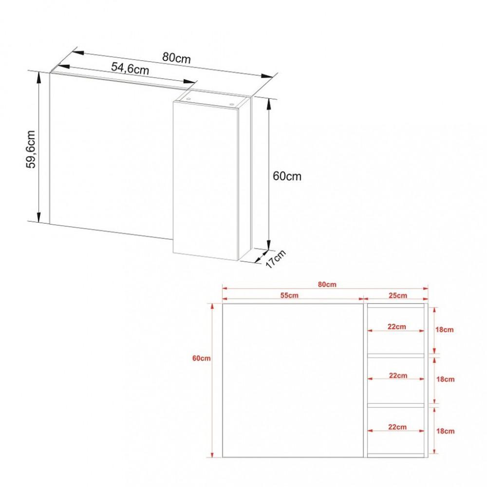 Espelheira para Banheiro BN3602 Tecnomobili - 3