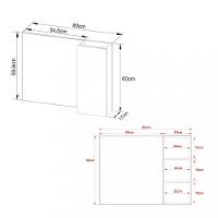 Espelheira para Banheiro BN3602 Tecnomobili - 3