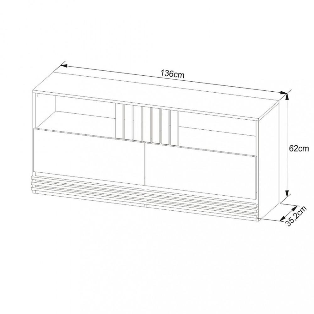 Rack para TV de Até 42 Polegadas 2 Gavetas R1479 Tecnomobili - 4