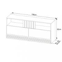 Rack para TV de Até 42 Polegadas 2 Gavetas R1479 Tecnomobili - 4