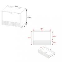 Gabinete para Banheiro Suspenso 1 Porta 1 Gaveta BN3613 Tecnomobili