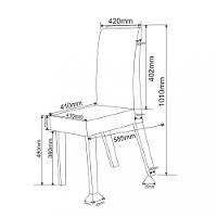 Conjunto Sala de Jantar Mesa 120cm Zinco 4 Cadeiras Iza Viero - 4