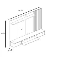 Painel para Tv Até 65 Polegadas 1 Porta Ripado Bahamas Permóbili - 3