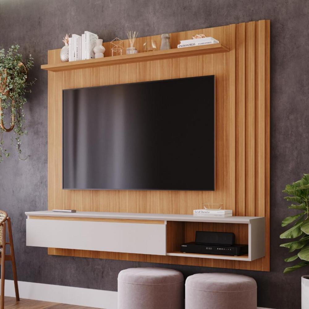 Painel para TV Até 60 Polegadas 1 Porta Ripado Panama Plus Permobili - 1
