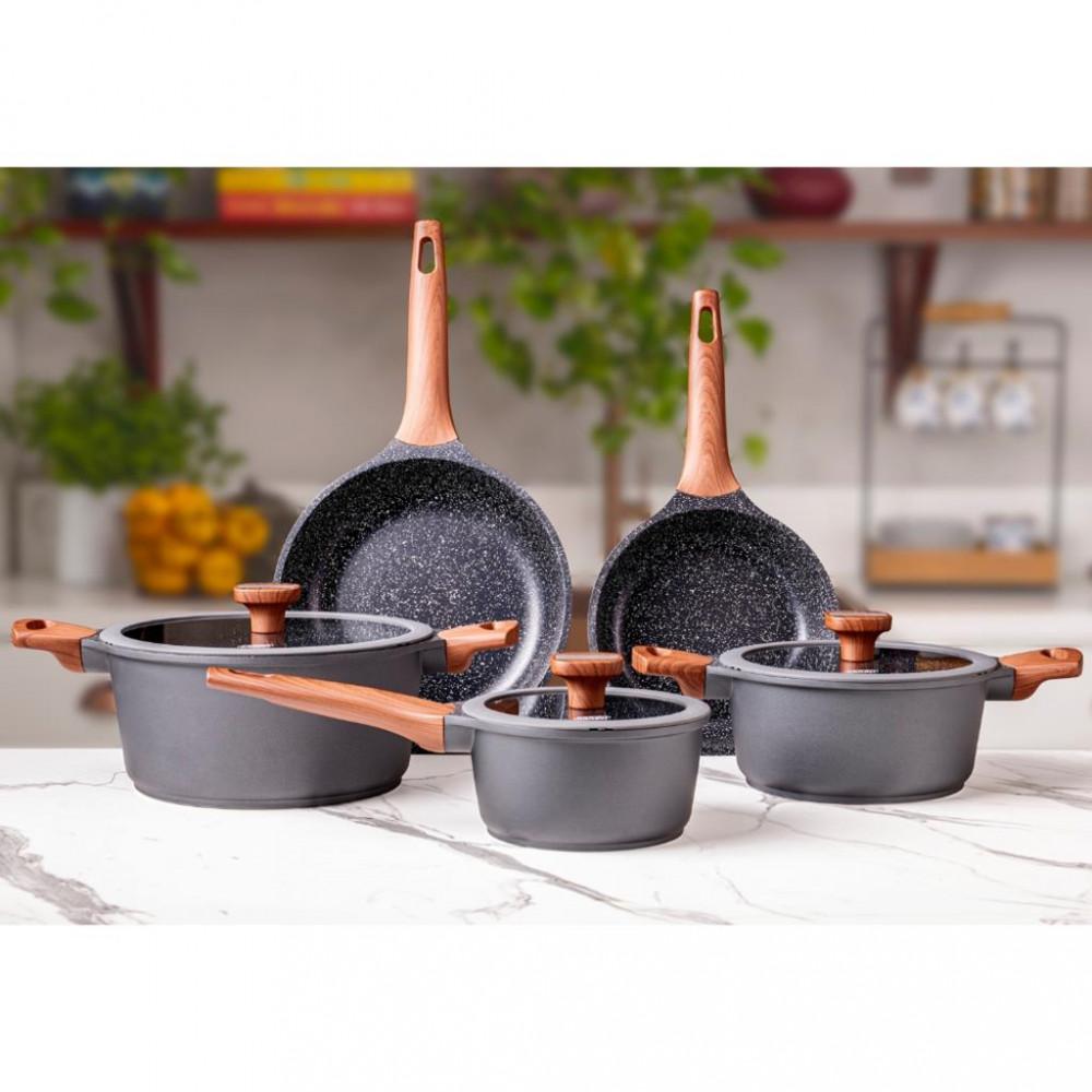 Jogo de Panelas MTA Titanium Premium 5 Peças Tampa de Vidro - 1