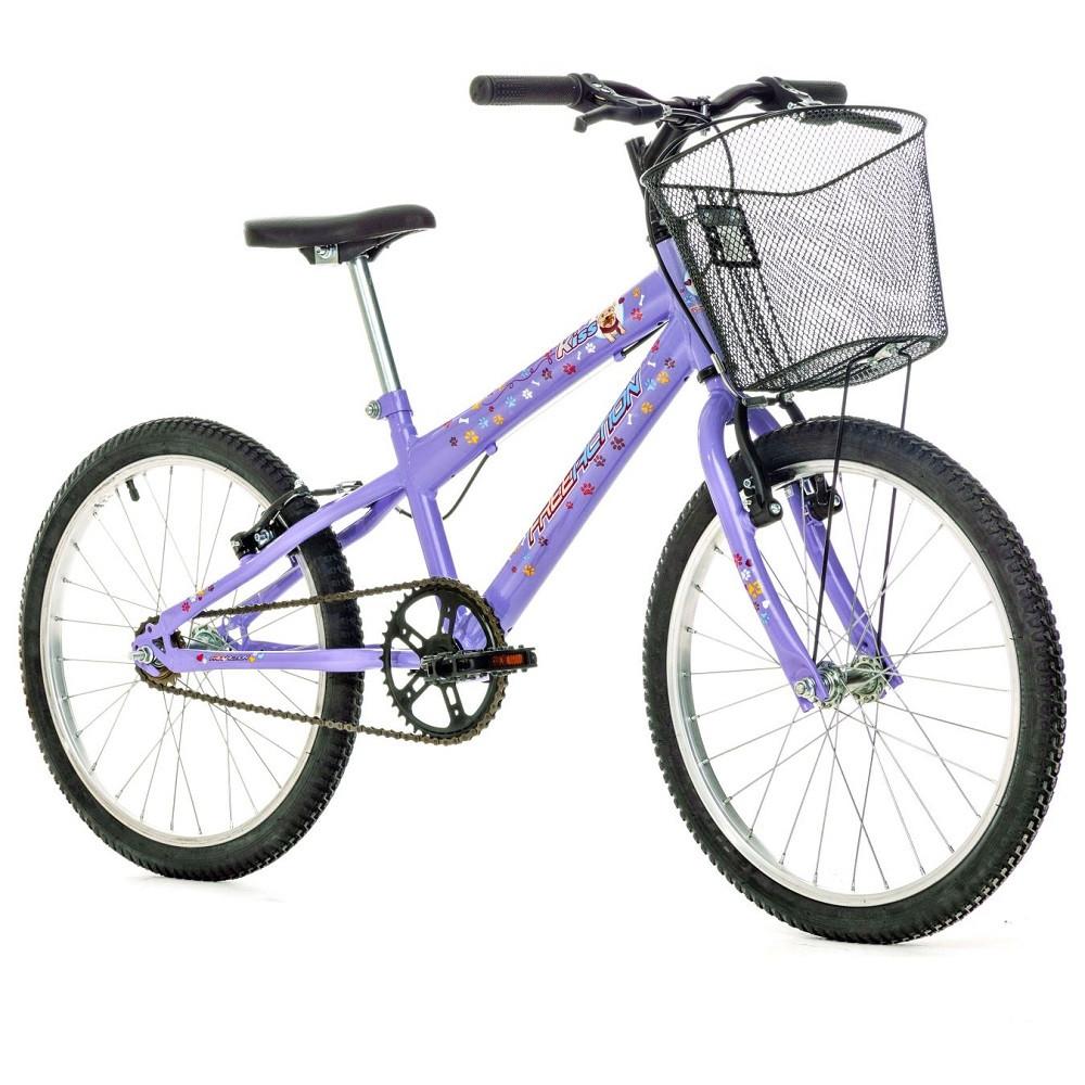 Bicicleta Infantil Kiss Com Cesta Aro 20 Free Action - 2