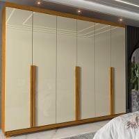 Guarda Roupa Casal 6 Portas 4 Gavetas com Pés Imperatriz Gelius - 1