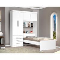 Guarda Roupa Solteiro 4 Portas 3 Gavetas Flex Cancun JeA Móveis - 1