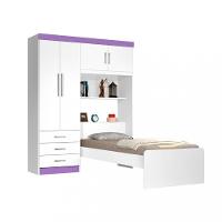 Guarda Roupa Solteiro 4 Portas 3 Gavetas Flex Cancun JeA Móveis - 3