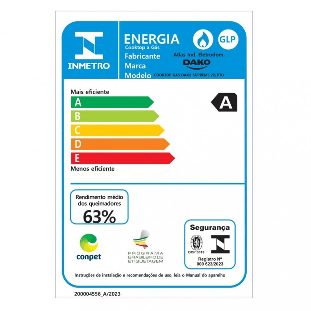 Cooktop 2 Bocas Mesa de Vidro Dako Supreme - 4