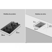 Cooktop 2 Bocas Mesa de Vidro Dako Supreme - 5