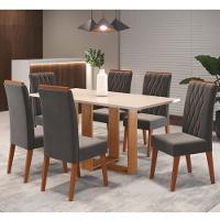 Conjunto Sala de Jantar Mesa Coke 6 Cadeiras Cristal Viero - 1