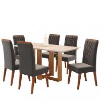 Conjunto Sala de Jantar Mesa Coke 6 Cadeiras Cristal Viero - 2