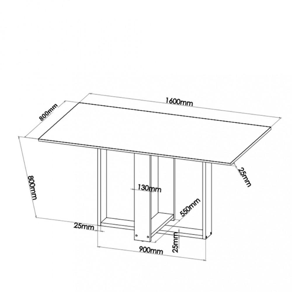 Conjunto Sala de Jantar Mesa Pinot 6 Cadeiras Sol Viero - 3