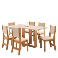 Conjunto Sala de Jantar Mesa Pinot 6 Cadeiras Sol Viero - 2