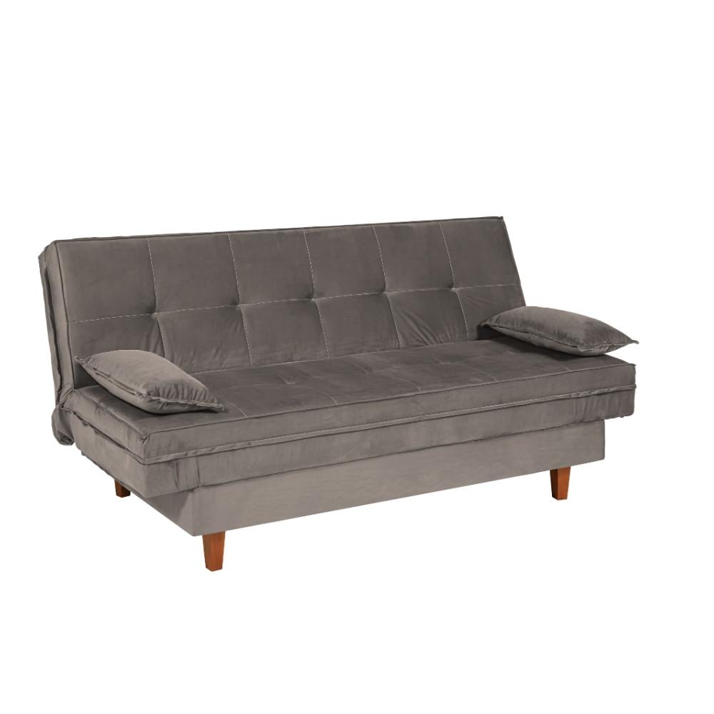 Sofá Cama 3 Lugares 192cm Veludo Holanda Berflex - 2