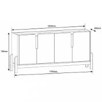 Aparador Buffet 4 Portas 170cm Lizz Casa D - 4