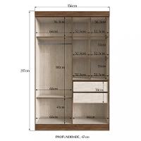Guarda Roupa Solteiro 4 Portas 4 Gavetas Orlando Doripel - 4