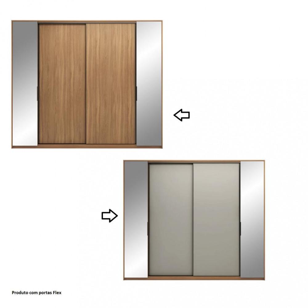 Guarda Roupa Casal 2 Espelho 4 Portas Flex 4 Gavetas Laredo Demartêz - 2