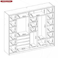 Guarda Roupa Casal 2 Espelho 4 Portas Flex 4 Gavetas Laredo Demartêz