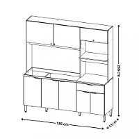 Cozinha Compacta 8 Portas 1 Gaveta Floripa THB - 4
