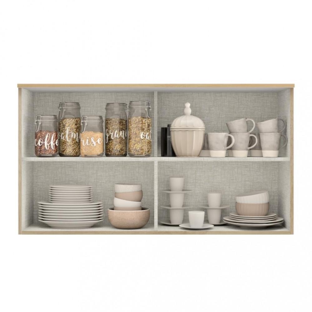 Armário Aéreo 2 Portas com Vidro 120cm Finesse THB - 2