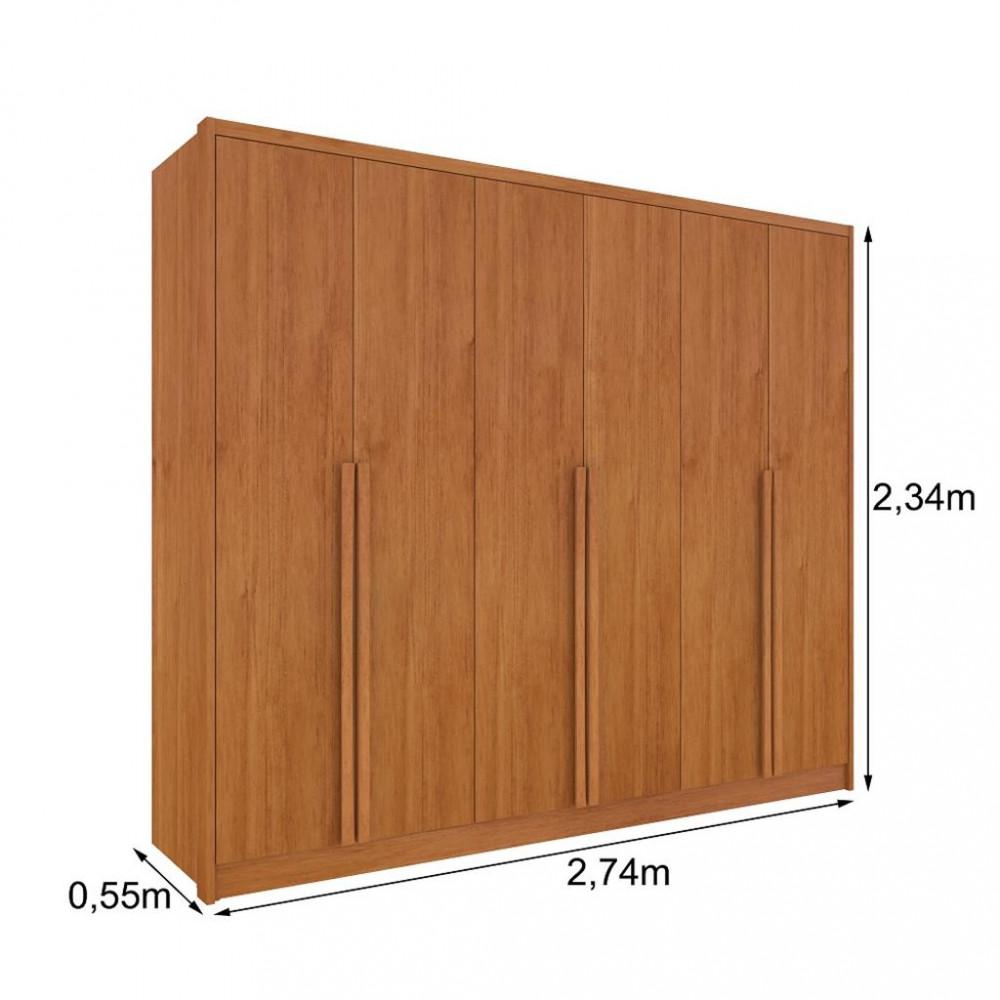 Guarda Roupa Casal 6 Portas 6 Gavetas Realeza Tcil - 4