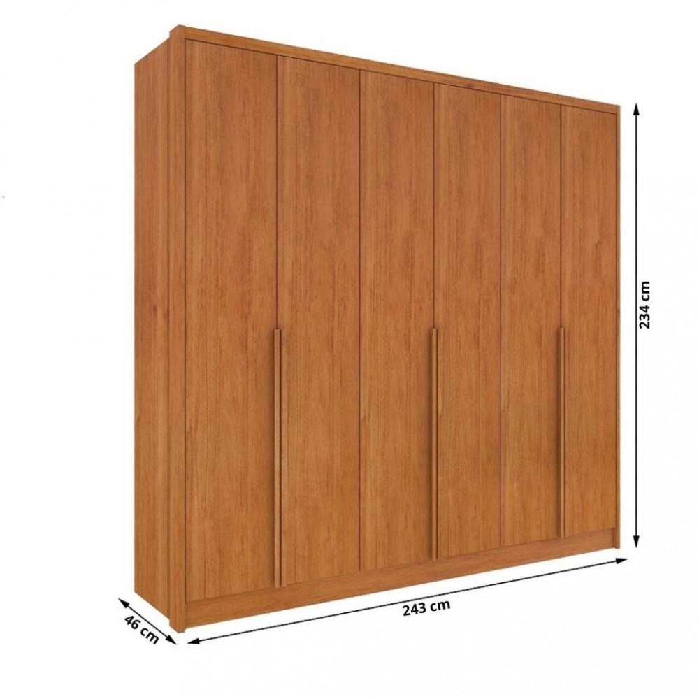 Guarda Roupa Casal 6 Portas 6 Gavetas Fortuna Tcil - 4