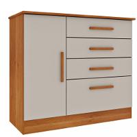 Cômoda 4 Gavetas 1 Porta Chicago Tcil - 2