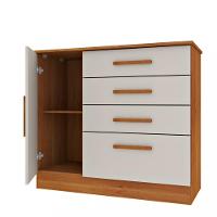 Cômoda 4 Gavetas 1 Porta Chicago Tcil - 3