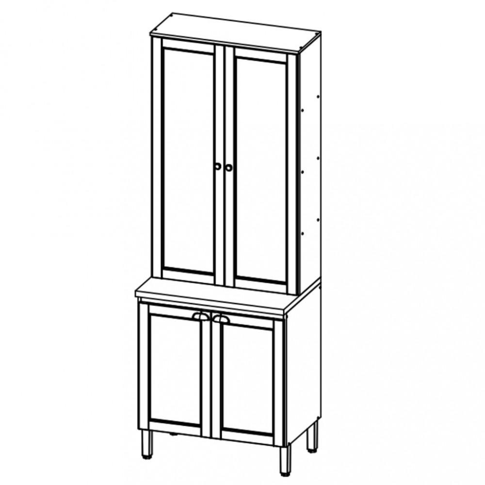 Cristaleira 4 Portas Com Vidro Finesse THB - 3